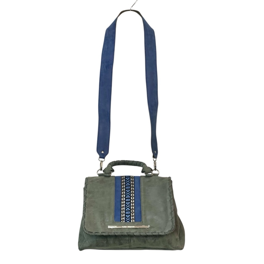 STEVE MADDEN Gray & Blue Crossbody Messenger Bag